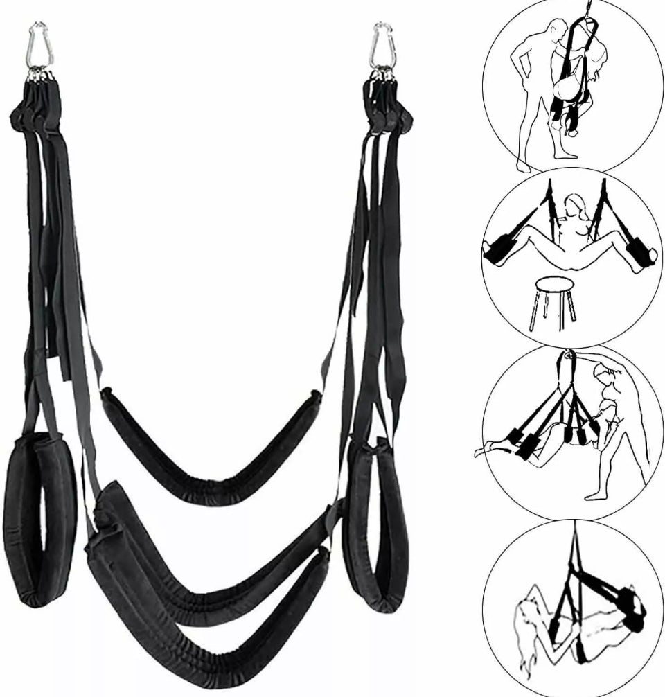 Sling Sex Swing Hanging Straps 5 Belt Love Aid Adult Sexual Position Assisted UK